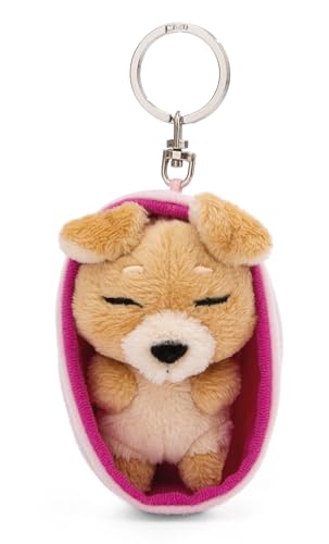 Schlüsselanhänger Sleeping Pets Hund hellbraun 8cm
