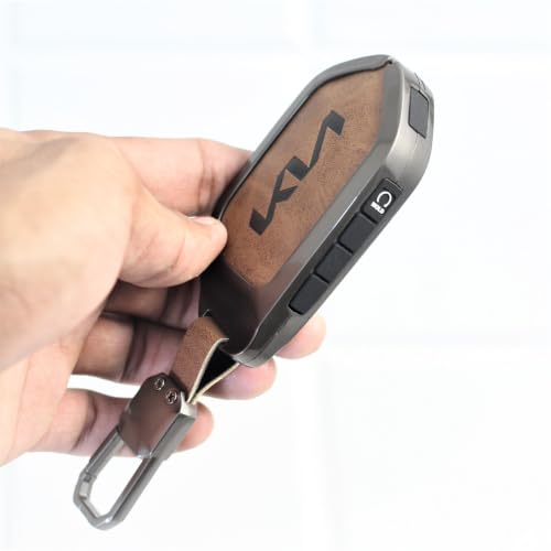 Image of Metal Car KeyCover for New Seltos 2026 | Syros | EV6 EV9 - 4 Button Smart Key (Metal Leather)
