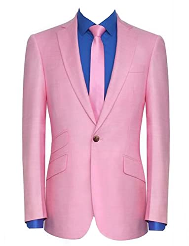 Costume Homme pour Soirée Décontractée et Réunion Veste Un Bouton Ensemble
