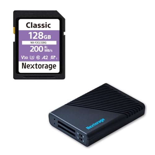 Nextorage {[J[ UHS-I SDJ[h128GB NX-F2CL128G + USB 10Gbps (USB3.2 Gen2) Type-C CgveNgXCb` J[h[_[ NX-DF1CLZbg DRW-F2CL128G 