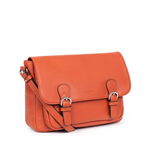Hexagona Sac Gibeciere en cuir Ref 55614 Orange 35