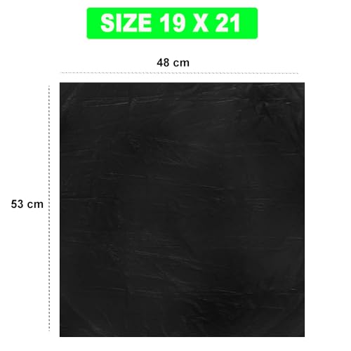 Image of Ella Garbage Bags 19x21 Inches Medium 90 Bags 3 Rolls | Leak Proof & Tear Resistant Trash Bags for Kitchen Home & Commercial Use | Dustbin Bags For Dry & Wet Waste With Free Check Duster Cloth-Black