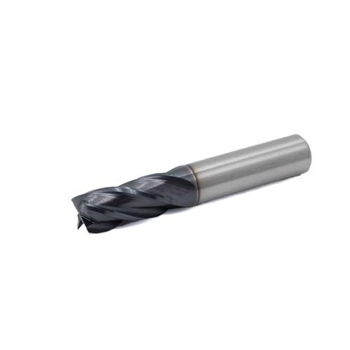Image of Square End Mill JESTUOUS Carbide 4 Spiral Flute Titanium Coating Drill Bits 1 /2 inch Shank Dia.1 Cut Length for Milling Metal,1 Piece