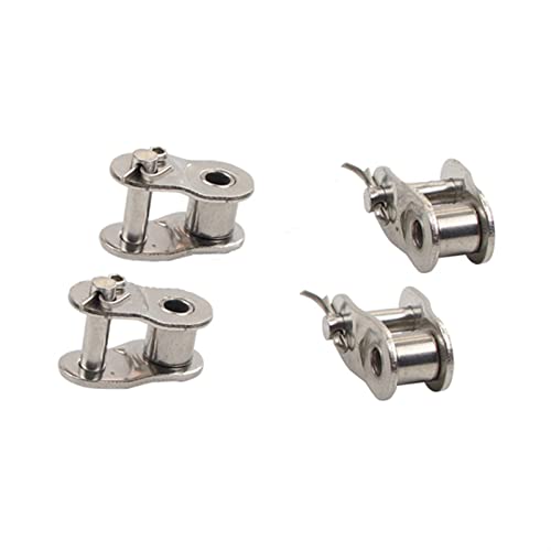 2pcs Transmission Chain Joint Roller Chain Connector 304 Stainless Steel Full Half Buckle MINGPING (Color : Half Joint, Size : 10A)