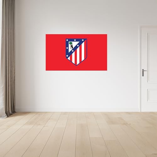Sticker mural Atlético de Madrid vinyle rouge sans bulle 100x60