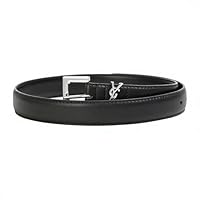 Women’s Leather Belts 2.8cm wide for Jeans Pants Fashion Buckle Ladies Waist Belt (Silver Buckle)