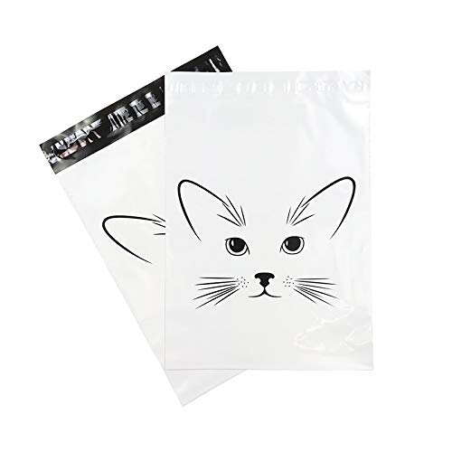 Buste Per Spedizioni,Buste Per Spedizione 100pcs 10x13 pollici Buste di corriere Auto guarnizione Plasting Busta busta Borse carino Gatto Sacchetti per imballaggio