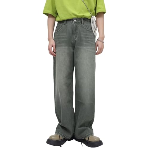CosTribe Men's Y2k Hip Hop Baggy Jeans Wide Leg Denim Pants Casual Patchwork Loose Fit Straight Leg Trousers Streetwear