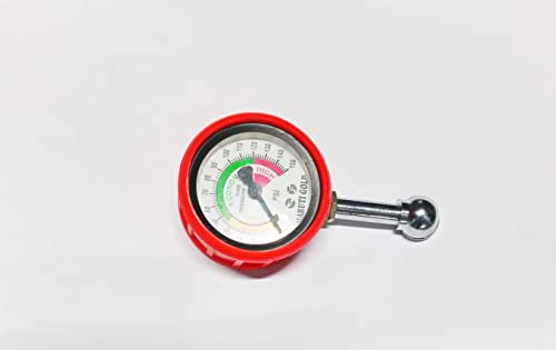 Image of Seahorse Polymers Tyre Pressure Gauge with 150Psi Analogue Meter for Car, and Bike (Set of 1) (BZ4089)