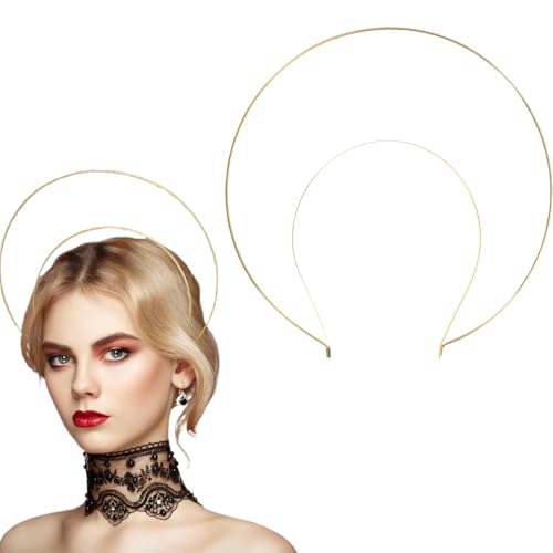 HEALLILY Diadema de Ángel con Halo Virgen - Accesorio de Foto, Tiara de Boda para Mujeres Y Niñas