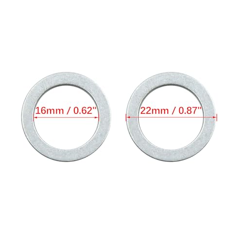 Image of X AUTOHAUX 50pcs Engine Oil Crush Washers Drain Plug Gaskets 16mm ID. 22mm OD. for Car (Pack of 4)