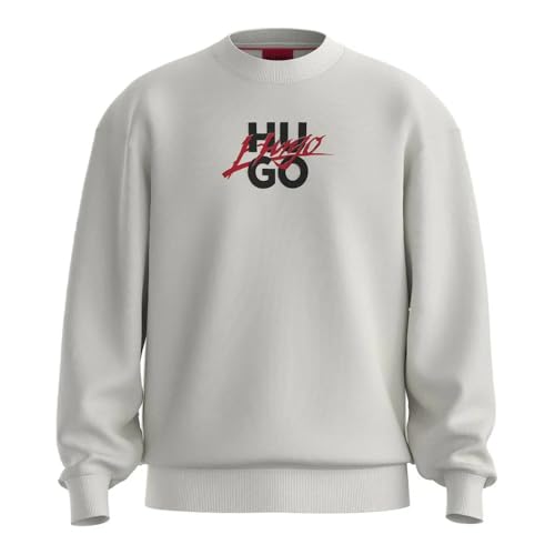 HUGO Men's Script Stack Logo Crewneck Sweatshirt3