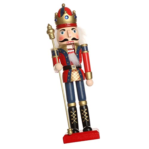 SM SunniMix Tradicional Soldado Quebra-Nozes Criação Festiva de Natal de Madeira Tradicional Bateris