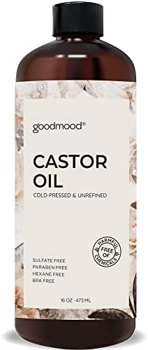 GoodMood Castor Oil 16 oz, Multipurpose, 100% Pure Castor Oil Cold Pressed Oils for Skin