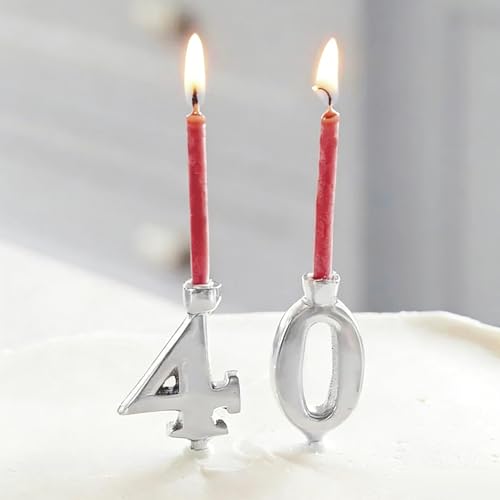 Number Candle Holders - Stainless Steel Candlestick, Reusable Number Cake Holder, Party Candle Stand with Sleek Design, Kids Adults Cake Celebration, Wedding Day and Special Occasions Use – Image 4