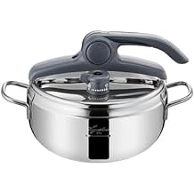 Lagostina Irradial Control LagoeasyUP Pressure Cooker 3.5 L Stainless Steel 18/10 Diameter 22 cm, Induction and Gas Saucepan, Easy Open Lid, Irradial Plus Triple Layer Base