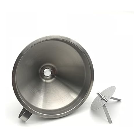 304 Stainless Steel Funnel with Strainer Cover