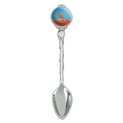Kangaroo Hopping in the Australian Outback Novelty Collectible Demitasse Tea Coffee Spoon