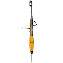 Contemporary designed electronic upright bass 1/4" output jack & 1/8" stereo mini jack input for cd/mp3 player Honey gloss finish Includes padded gigbag On board volume and tone controls