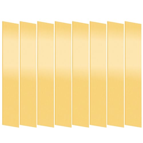 Mardatt 10PCS Brass Strip, 1" Width x 6" Length 0.012" Thickness Brass Shim Stock Assortment, Metal Shim Stock for Jewelry, Electrical, Industry