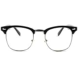 Centurion Optical's Clear Lens Glasses Fashionable and Practical Half Frame Style Unisex Nerd Retro Vintage Eyewear Lightweight and Durable Semi Rimless Eyeglasses