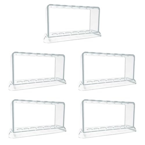 Étagère de laboratoire pour tube à essai | Support en plastique transparent 6 trous x5