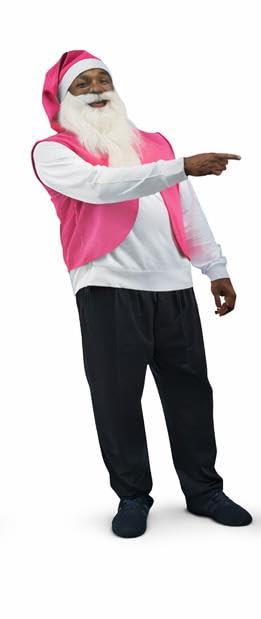 The Dragons Den Adults 7 Dwarfs Stag Party Festival Group Fancy Dress Costume [Pink XXL]