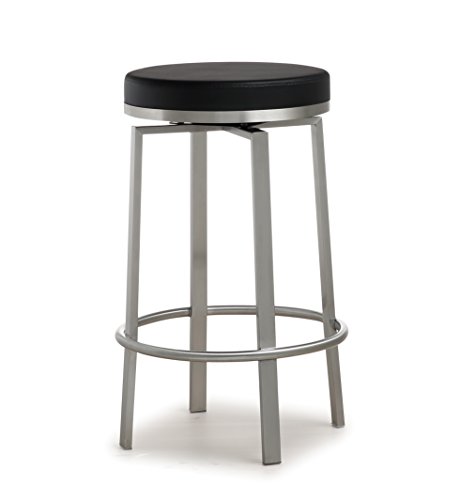 Tov Furniture Pratt Collection Indoor/Outdoor Counter Stool, Set of 2, Black