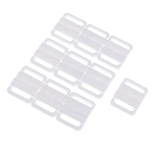SNAPPSY 6xPlastic Bikini Bra Clips Hook Swimwear Clicker Bikini Accessories 14mm White-picture-36
