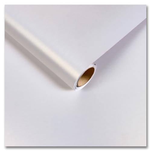 CRE8TIVE Pearl Lustre White Stainless Steel Contact Paper for Appliances Brushed Aurora White Peel and Stick Wallpaper Heat Resistant Refrigerator Vinyl Warp for Kitchen Dishwasher Countertops 12