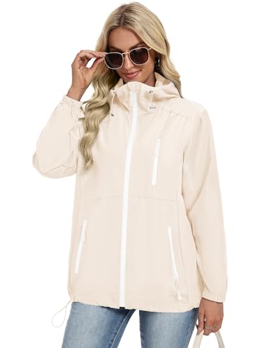 Avoogue Lightweight Rain Jacket Women Raincoats...