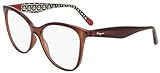 GAFAS DE VISTA FERRAGAMO SF2892 CRYSTAL BROWN PARA MUJER TALLA 54(15)