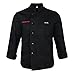 Colcolo Chaqueta de Cocinero profesion Chaqueta de Panadero Ropa de Cocinero Chef de Gastronomía Panadero, Negro, SG