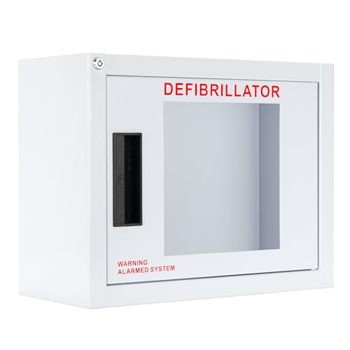 Image of Standard, Alarmed AED Cabinet, Compact. Fits Many Defibrillators on The Market. Measures 11.63 inch H x 14.75 inch L x 6.75 inch D. Essential Storage for Indoor AEDs.