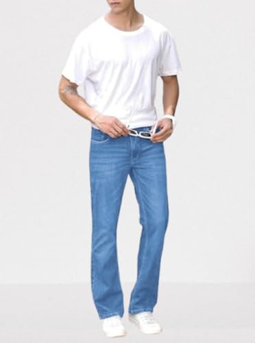 Image of Ben Martin Men's Smart Fit Stretchable Jeans || Mid-Rise Denim Pants with Whisker Wash || Premium Casual Wear Jean for Men || 5 Pocket Jean's for Men's (1)