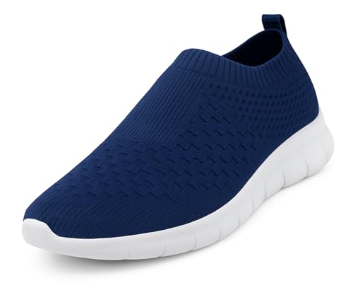 Image of Kraasa Tread Walking Shoes for Men | Knitted Slip-On Sneakers