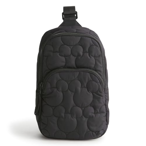 Image of Vera Bradley Women's Disney Featherweight Lorman Sling Backpack - Water Resistant Crossbody Purse for Travel, Work - Moonless Night