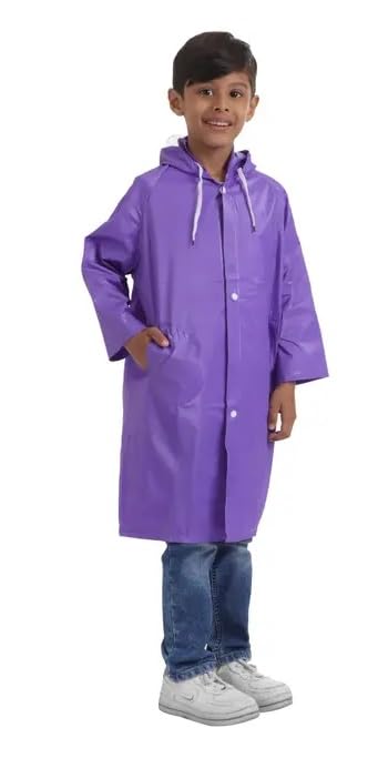 Image of WKLOUYHE Rainwear Boys Raincoat Hood Raincoat Kids Rain Suit Pack Of 01