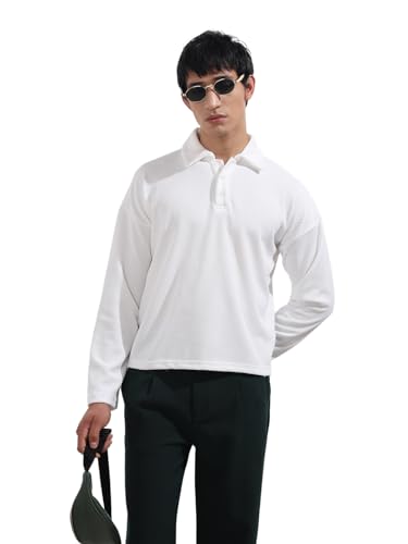 Polo à manches longues vêtement homme texturé Indian Garage Co