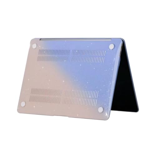 Image of Fancity Compatible with MacBook Pro 13 inch Case with Touch Bar 2020 2021 2022, M2 M1 Chip A2338 /A2289 /A2251 /A2159 /A1989 /A1706 Hard Shell Pro 13 Case (2016-2022) & Keyboard Cover, Sparkle Pink Blue