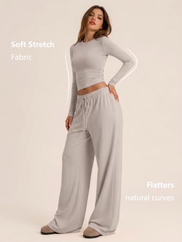 Image of Trendy Queen Women's 2 Piece 2026 Fall Fashion Lounge Set with Pockets