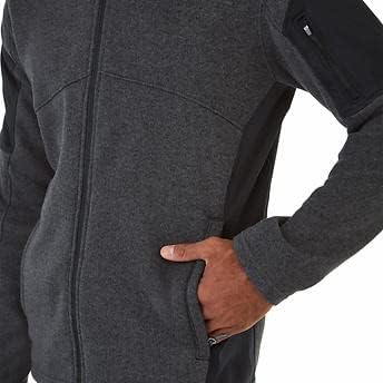 Spyder Men's Empire Full Zip Jacket, Gray/Black, Large - Image 5