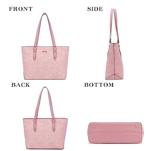 Image of Qiyuer Versatile Daily Purses with RFID Wallet for Women Tote Handbag Set | 3PCS, Fits 13 inch Tablet, Sturdy Vegan PU, Spacious, Work Use, Shoulder Satchel, Large Clutch Wallet, Makeup Bag, Ideal Gift