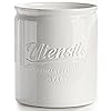getstar Utensil Holder for Kitchen Counter (7.2” x 6.2”) , Large Kitchen Utensil Holder with Protective & Non-Slip Cork Mat, Ceramic Cooking Utensil Holder (White) getstar Utensil Holder for Kitchen Counter (7.2” x 6.2”) , Large Kitchen Utensil Holder with Protective & Non-Slip Cork Mat, Ceramic Cooking Utensil Holder (White)