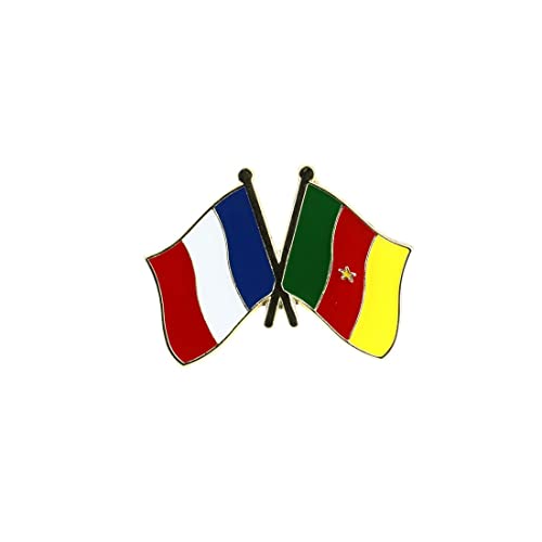 Clj Charles Le Jeune Pin's Drapeaux Jumelage France Cameroun - Franco-camerounais - Europe Continentale - qualité de finition - Epingle - Broche - Badge - Jumelage et Fraternité