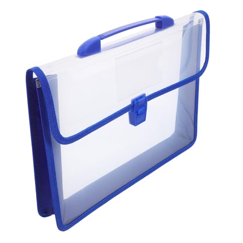 Gadpiparty 防水 拡張可能ファイルフォルダー 書類オーガナイザー ボタン留め 透明ドキュメントケース ラベルポケット付き 携帯便利 オフィス