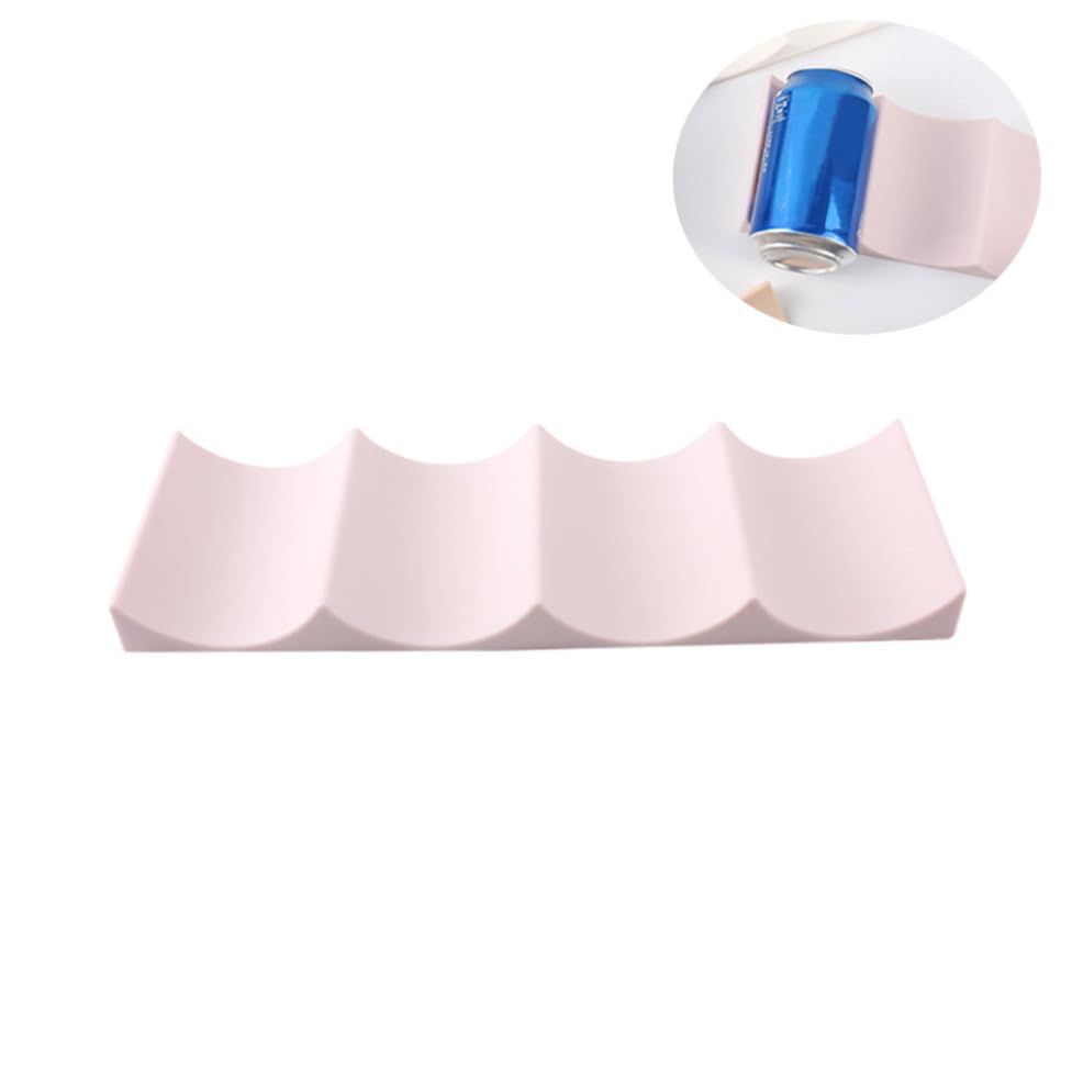 Soporte apilable de plástico para botellas de vino color rosa claro miniatura 7