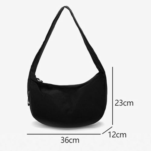 Simple Nylon Dumpling Bag Large Capacity Side Pocket Shoulder Bags Commuter Outdoor Underarm Bag for Unisex 20252