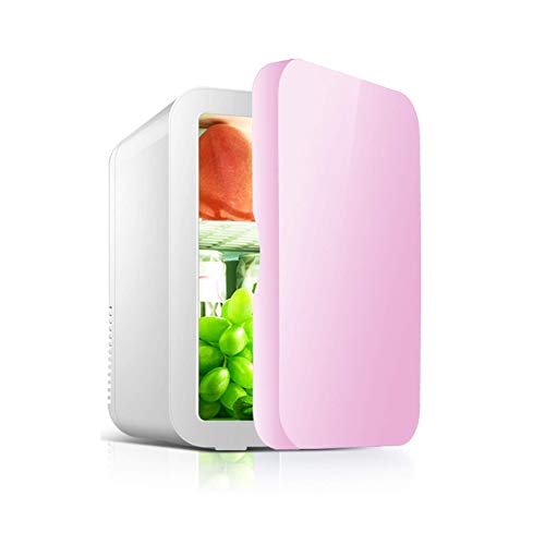 QWER Mini Kühlschrank Kühler & Wärmer, AC + DC Power - 12V, kompakt tragbar und leise, für Home Schlafzimmer Auto Urlaub Essen Getränke Make-up