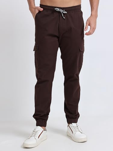 Image of U.S. Pitchers Mens Twill Laffer Cargo Joggers I 6 Pocket Utility Pants I Stylish Comfort Fit I 12 Colors I Sizes 30 to 38